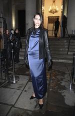 AMELIA HAMLIN Arrives at Daniel W. Fletcher Fashion Show in London 02/19/2022
