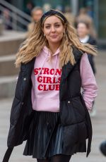 AMY DOWDEN Arrives at Her Hotel in Liverpool 02/03/2022