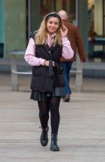 AMY DOWDEN Arrives at Her Hotel in Liverpool 02/03/2022