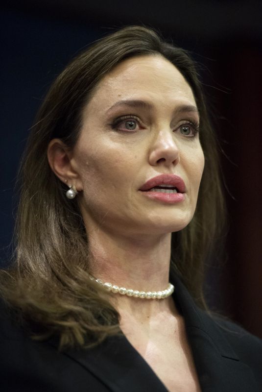 ANGELINA JOLIE at News Vonference at US Capitol in Washington DC 02/09/2022