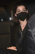 ANNE HATHAWAY and Adam Shulman Out for Dinner Al Pierluigi Restaurant in Rome 02/20/2022