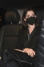ANNE HATHAWAY and Adam Shulman Out for Dinner Al Pierluigi Restaurant in Rome 02/20/2022