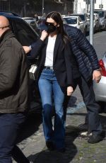 ANNE HATHAWAY Arrives at San Clemente Basilica in Rome 02/20/2022