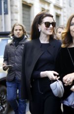 ANNE HATHAWAY Out at Milan Fashion Week 02/27/2022