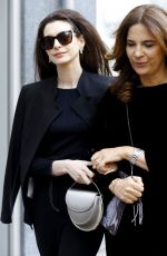 ANNE HATHAWAY Out at Milan Fashion Week 02/27/2022