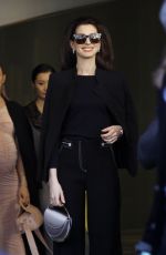ANNE HATHAWAY Out at Milan Fashion Week 02/27/2022