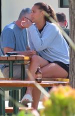 APRIL LOVE GEARY Out for Smoothie and Conversation with a Friend in Malibu 02/07/2022
