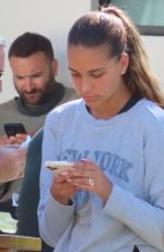 APRIL LOVE GEARY Out for Smoothie and Conversation with a Friend in Malibu 02/07/2022