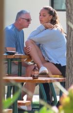 APRIL LOVE GEARY Out for Smoothie and Conversation with a Friend in Malibu 02/07/2022
