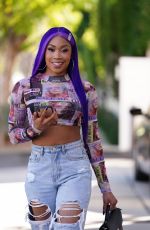 ARIANE ANDREW in Ripped Denim Out in Los Angeles 02/08/2022