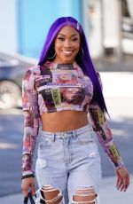 ARIANE ANDREW in Ripped Denim Out in Los Angeles 02/08/2022