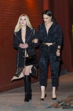 ASHLEY BENSON and LISA SPIRITUS Out for Dinner in New York 02/17/2022