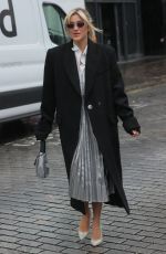 ASHLEY ROBERTS Arrives at Heart Radio in London 02/04/2022