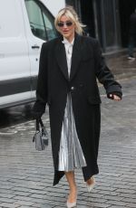 ASHLEY ROBERTS Arrives at Heart Radio in London 02/04/2022