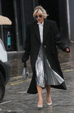 ASHLEY ROBERTS Arrives at Heart Radio in London 02/04/2022