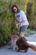 AUBREY PLAZA Out with Her Dogs in Los Feliz 02/12/2022