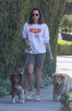 AUBREY PLAZA Out with Her Dogs in Los Feliz 02/12/2022
