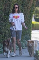 AUBREY PLAZA Out with Her Dogs in Los Feliz 02/12/2022