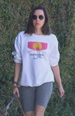 AUBREY PLAZA Out with Her Dogs in Los Feliz 02/12/2022