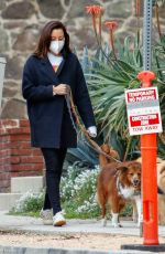 AUBREY PLAZA Out with Her Dogs in Los Feliz 02/15/2022