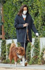 AUBREY PLAZA Out with Her Dogs in Los Feliz 02/15/2022
