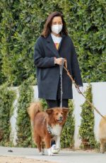 AUBREY PLAZA Out with Her Dogs in Los Feliz 02/15/2022