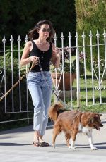 AUBREY PLAZA Walks Her Dogs in Los Feliz 02/13/2022