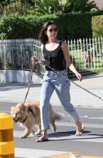 AUBREY PLAZA Walks Her Dogs in Los Feliz 02/13/2022