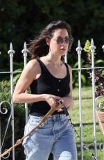 AUBREY PLAZA Walks Her Dogs in Los Feliz 02/13/2022