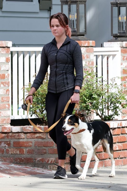AVA PHILLIPPE Out with Her Dog in Brentwood 02/22/2022