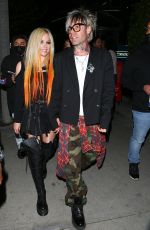 AVRIL LAVIGNE and Mod Sun Arrives at The Roxy Theatre in West Hollywood 02/25/2022