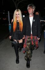 AVRIL LAVIGNE and Mod Sun Arrives at The Roxy Theatre in West Hollywood 02/25/2022