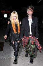 AVRIL LAVIGNE and Mod Sun Arrives at The Roxy Theatre in West Hollywood 02/25/2022