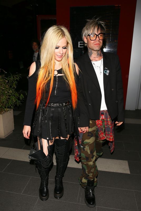 AVRIL LAVIGNE and Mod Sun Arrives at The Roxy Theatre in West Hollywood 02/25/2022