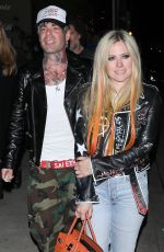 AVRIL LAVIGNE and Mod Sun Out for Late Dinner at Giorgio Baldi in Santa Monica 02/10/2022