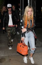AVRIL LAVIGNE and Mod Sun Out for Late Dinner at Giorgio Baldi in Santa Monica 02/10/2022