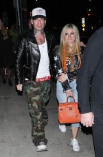 AVRIL LAVIGNE and Mod Sun Out for Late Dinner at Giorgio Baldi in Santa Monica 02/10/2022