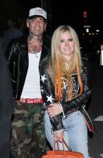 AVRIL LAVIGNE and Mod Sun Out for Late Dinner at Giorgio Baldi in Santa Monica 02/10/2022