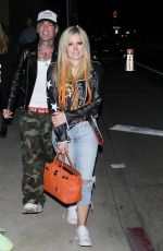 AVRIL LAVIGNE and Mod Sun Out for Late Dinner at Giorgio Baldi in Santa Monica 02/10/2022