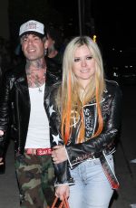 AVRIL LAVIGNE and Mod Sun Out for Late Dinner at Giorgio Baldi in Santa Monica 02/10/2022