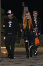 AVRIL LAVIGNE Out for Dinner at Nobu in Malibu 02/01/2022