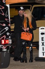 AVRIL LAVIGNE Out for Dinner at Nobu in Malibu 02/01/2022