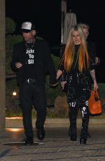 AVRIL LAVIGNE Out for Dinner at Nobu in Malibu 02/01/2022