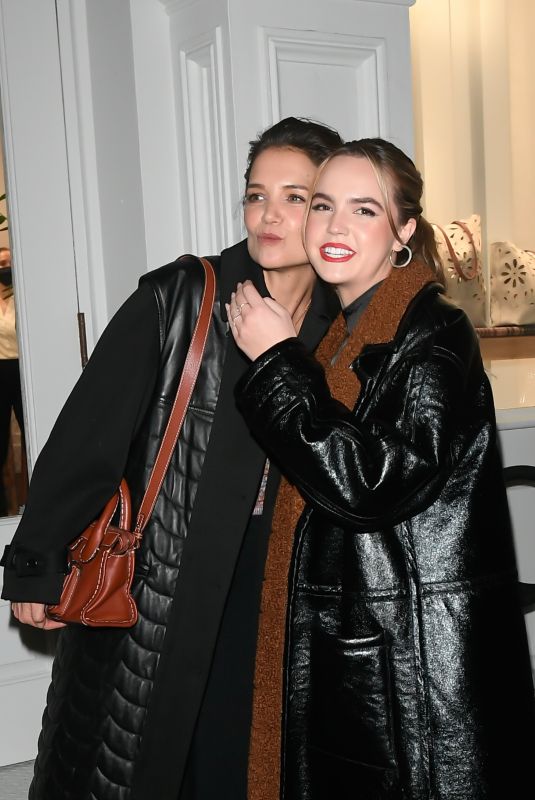 BAILEE MADISON and KATIE HOLMES Night Out in New York 02/10/2022