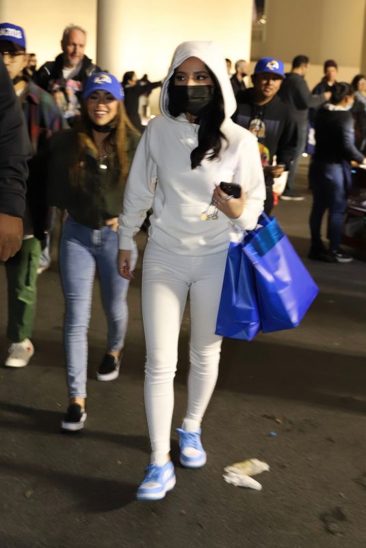 BECKY G at Rams Game at Sofi Stadium in Inglewood 01/30/2022