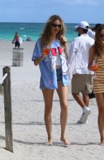 BEHATI PRINSLOO Out at a Beach in Miami 02/24/2022