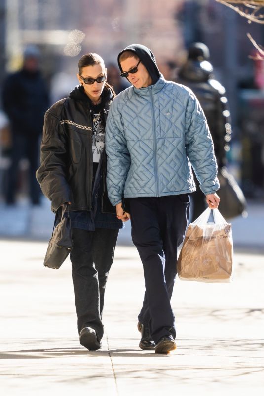 BELLA HADID and Marc Kalman Leaves Bubby