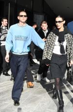 BELLA HADID Arrives at Max Mara Fashion Show in Milan 02/24/2022