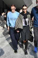BELLA HADID Arrives at Max Mara Fashion Show in Milan 02/24/2022
