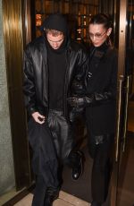 BELLA HADID at a Dinner Date in Milan 02/26/2022